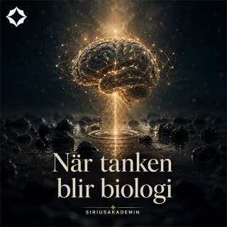 När tanken bli biologi – omslag till ljudboken av Siriusakademin