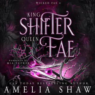 King Shifter and Queen Fae – omslag till ljudboken av Amelia Shaw