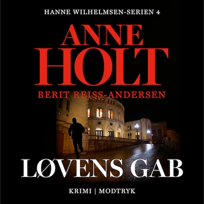 Løvens gab – omslag til lydbogen af Anne Holt, Berit Reiss-Andersen