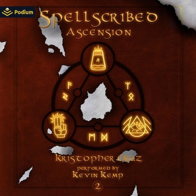 Spellscribed: Ascension – omslag til lydbogen af Kristopher Cruz