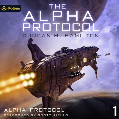 The Alpha Protocol – omslag til lydbogen af Duncan M. Hamilton