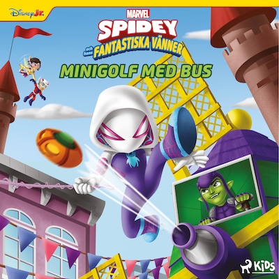 Spidey och hans fantastiska vänner: Minigolf med bus – omslag till ljudboken av Marvel
