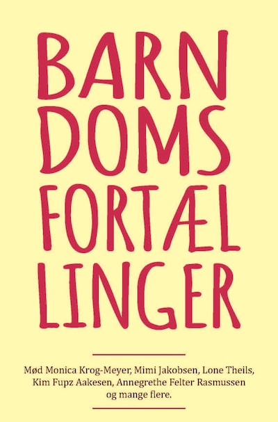 Barndomsfortællinger – omslag til lydbogen af Monica Krog-Meyer, Mimi Jacobsen, og mange andre