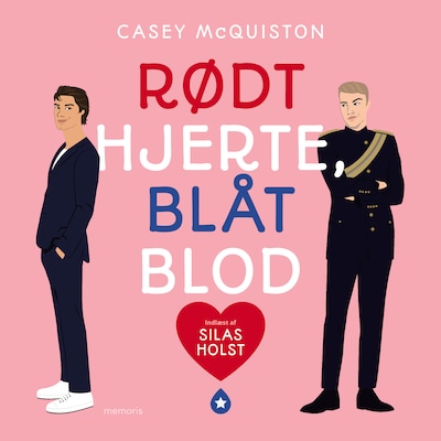 Rødt hjerte, blåt blod – omslag til lydbogen af Casey McQuiston