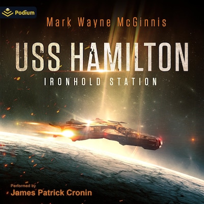 USS Hamilton: Ironhold Station – omslag til lydbogen af Mark Wayne McGinnis