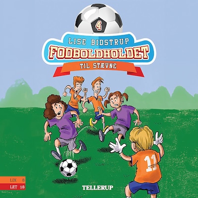 Fodboldholdet #4: Til stævne – omslag til lydbogen af Lise Bidstrup