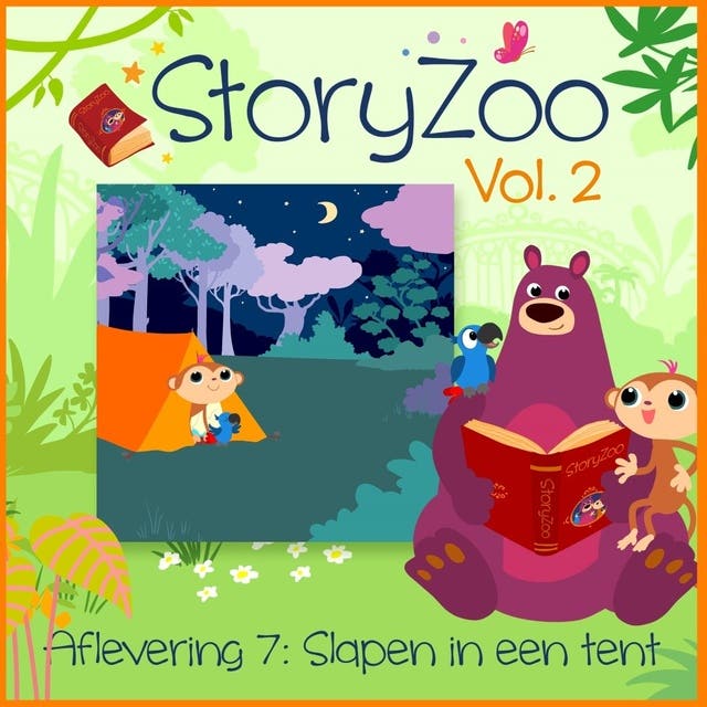 Slapen in een tent – omslag van het luisterboek van StoryZoo