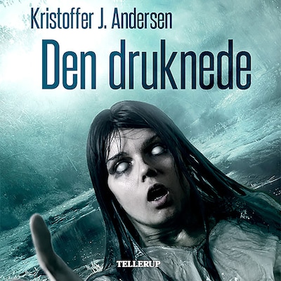 Den druknede – omslag til lydbogen af Kristoffer J. Andersen