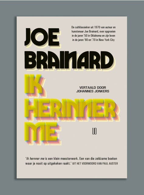Ik herinner me – omslag van het luisterboek van Joe Brainard
