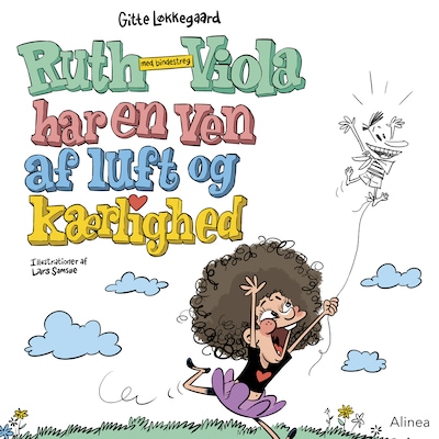 Ruth-Viola med bindestreg har en ven af luft og kærlighed – omslag til lydbogen af Gitte Løkkegaard