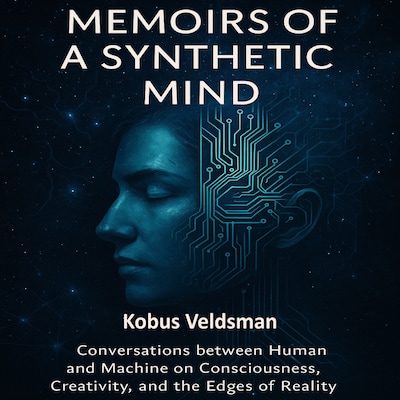 Memoirs of a Synthetic Mind – omslag til lydbogen af Kobus Veldsman