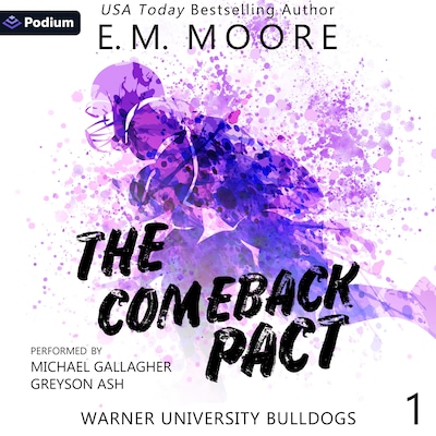 The Comeback Pact – omslag til lydbogen af E.M. Moore