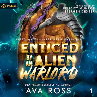 Enticed by an Alien Warlord – omslag til lydbogen af Ava Ross