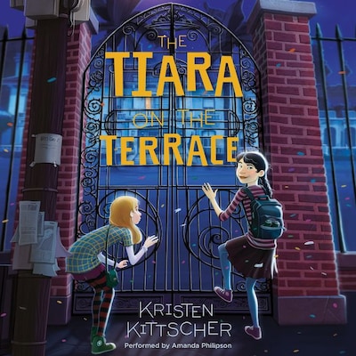 The Tiara on the Terrace – omslag van het luisterboek van Kristen Kittscher