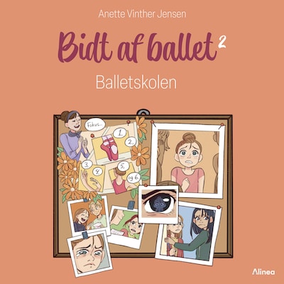 Bidt af ballet 2 - Balletskolen, Rød Læseklub – omslag til lydbogen af Anette Vinther Jensen