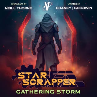 Gathering Storm – omslag till ljudboken av J.N. Chaney, Matthew A. Goodwin