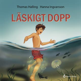 Läskigt dopp – omslag till ljudboken av Thomas Halling