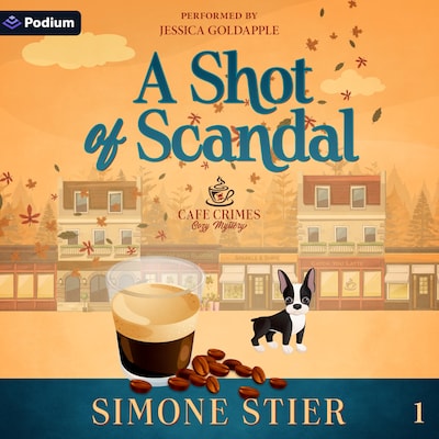 A Shot of Scandal – omslag til lydbogen af Simone Stier