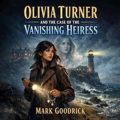 Olivia Turner and the Case of the Missing Heiress – omslag til lydbogen af Mark Goodrick