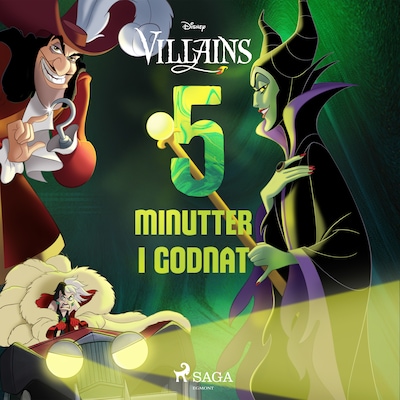 Fem minutter i godnat - Disney Villains – omslag til lydbogen af Disney