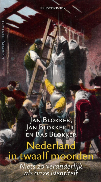 Nederland in twaalf moorden – omslag van het luisterboek van Jan Blokker, Jan Blokker Jr., Bas Blokker