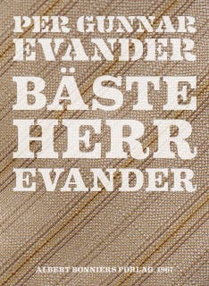 Bäste herr Evander – omslag till ljudboken av Per Gunnar Evander