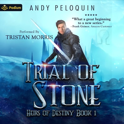 Trial of Stone – omslag til lydbogen af Andy Peloquin