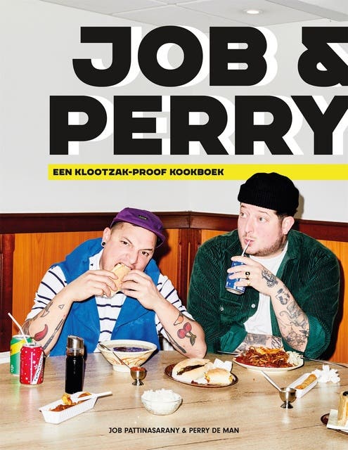 Job en Perry: Een klootzak-proof kookboek – omslag van het luisterboek van Job Pattinasarany,Perry de Man