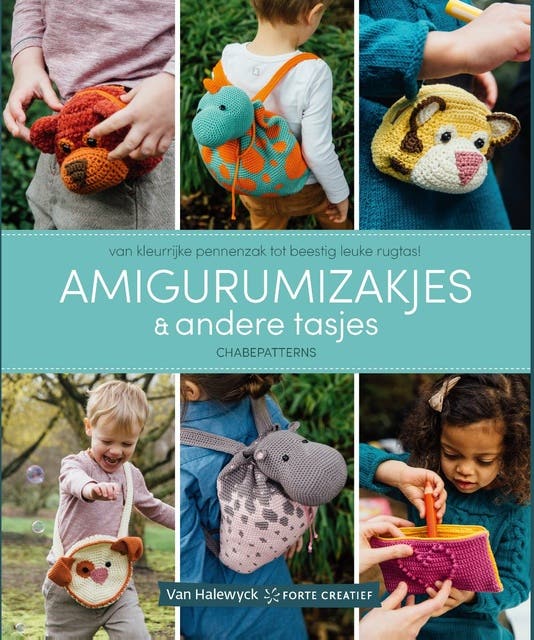 Amigurumizakjes & andere tasjes: van kleurrijke pennenzak tot beestig leuke rugtas! – omslag van het luisterboek van Chabepatterns