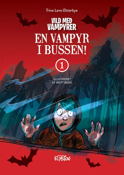 En Vampyr i bussen – omslag til lydbogen af Trine Løve Østerbye