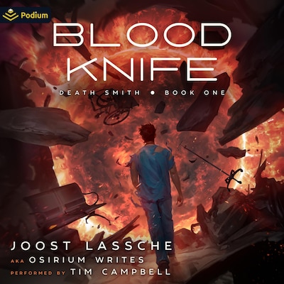 Blood Knife:  An Urban Fantasy LitRPG – omslag til lydbogen af Joost Lassche, Osirium Writes
