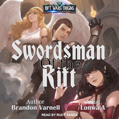 Swordsman of the Rift – omslag til lydbogen af Brandon Varnell