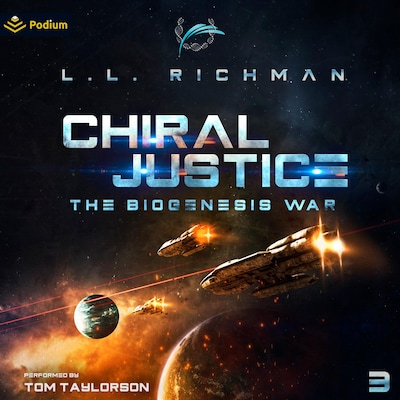 Chiral Justice – omslag til lydbogen af L.L. Richman