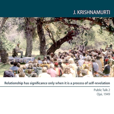 Relationship has significance only when it is a process of self-revelation – omslag til lydbogen af Jiddu Krishnamurti