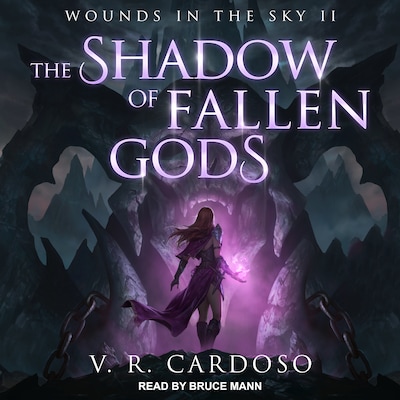 The Shadow of Fallen Gods – omslag til lydbogen af V.R. Cardoso