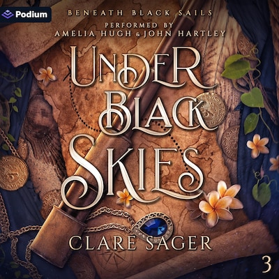 Under Black Skies – omslag til lydbogen af Clare Sager