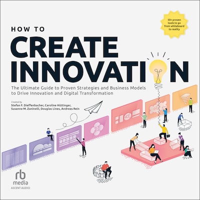 How to Create Innovation – omslag til lydbogen af Stefan F. Dieffenbacher, Caroline Hüttinger, Susanne M. Zaninelli