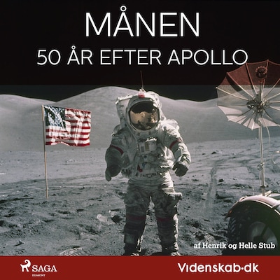 Månen - 50 år efter Apollo – omslag til lydbogen af Helle Stub, Henrik Stub