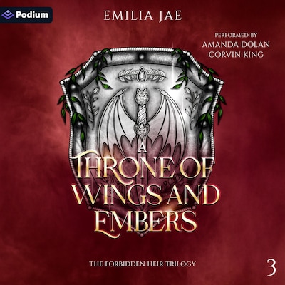 A Throne of Wings and Embers – omslag til lydbogen af Emilia Jae
