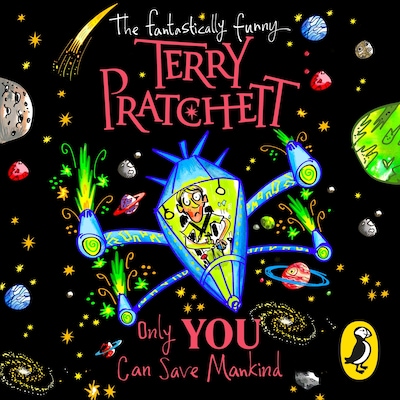 Only You Can Save Mankind – omslag til lydbogen af Terry Pratchett