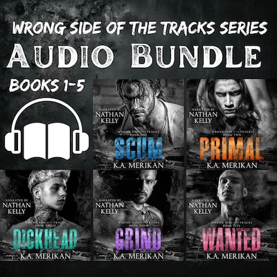 Wrong Side of the Tracks 1-5 Audio Bundle – omslag til lydbogen af K.A. Merikan