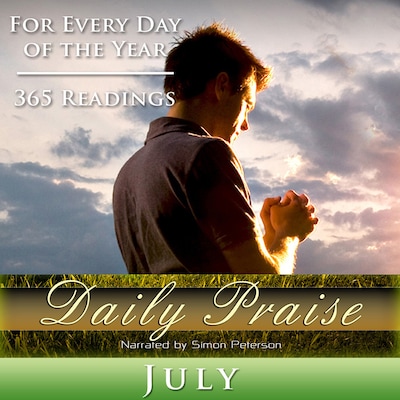 Daily Praise: July – omslag til lydbogen af Simon Peterson