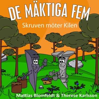 Skruven möter Kilen – omslag till ljudboken av Mattias Blomfeldt,Therese Karlsson