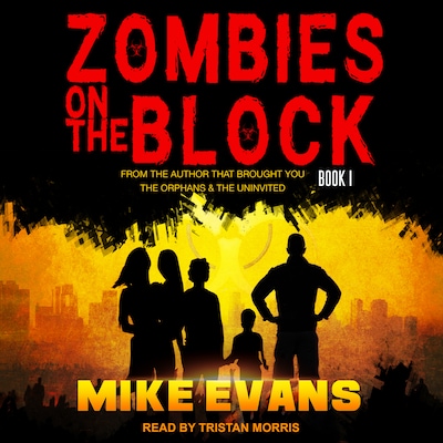 Zombies on The Block – omslag til lydbogen af Mike Evans