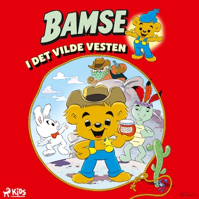 Bamse i det vilde vesten – omslag til lydbogen af Rune Andréasson