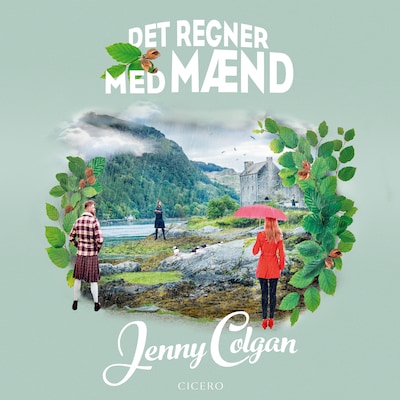 Det regner med mænd – omslag til lydbogen af Jenny Colgan