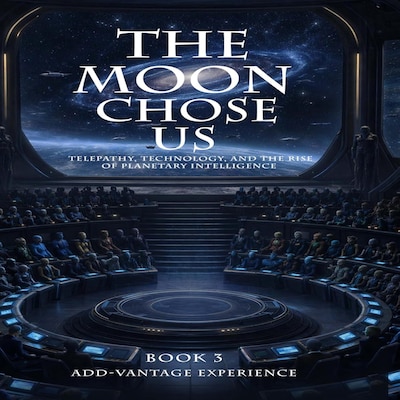 The Moon Chose Us – omslag van het luisterboek van ADD Vantage Experience