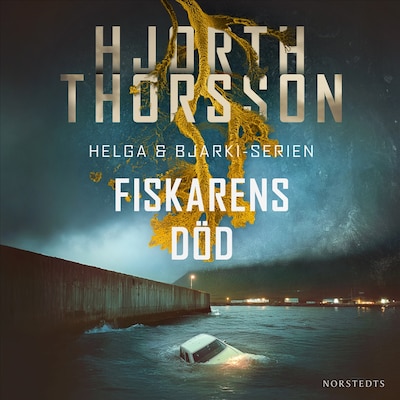 Fiskarens död – omslag till ljudboken av Michael Hjorth, Bjarni Thorsson