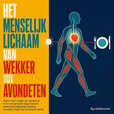 Het Menselijk Lichaam Van Wekker Tot Avondeten – omslag van het luisterboek van Kennislaboratorium