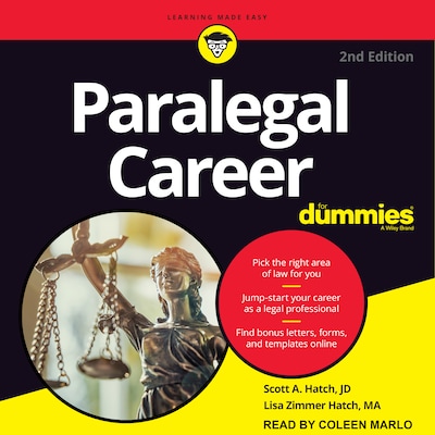 Paralegal Career For Dummies – omslag til lydbogen af Lisa Zimmer Hatch, MA, Scott A. Hatch, JD